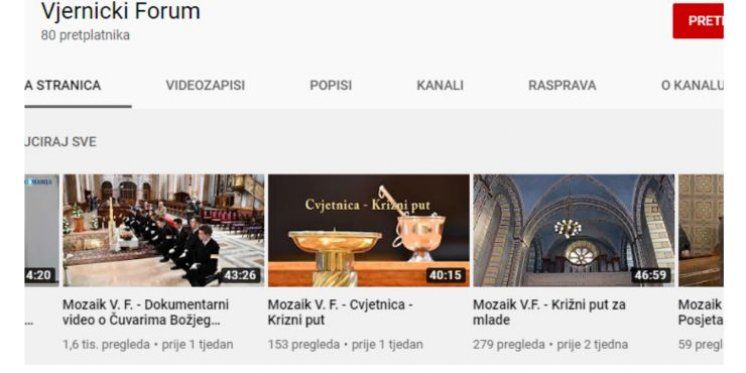 Pokrenut Youtube kanal Vjernički forum