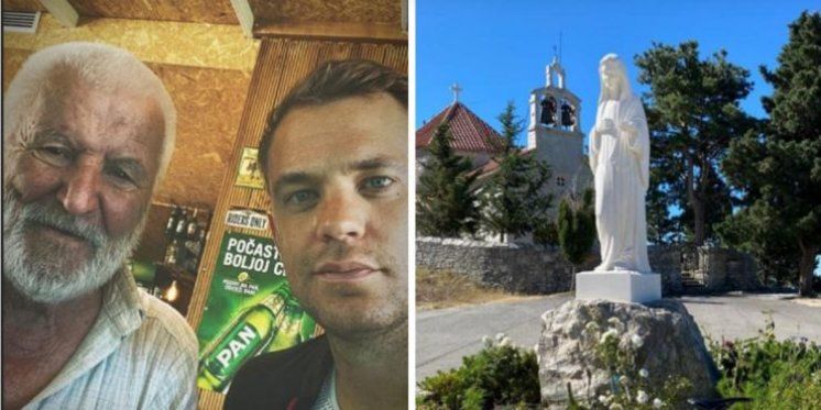 Slavni vratar Bayerna u Hrvatskoj svjedoči svoju vjeru, fotografirao se ispred Gospinog kipa