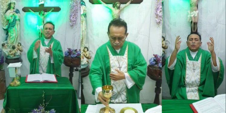 Svećenik spojen na kisik zbog koronavirusa slavi misu uživo na Facebooku