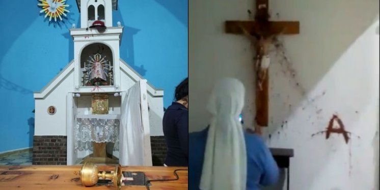VIDEO Militanti u Argentini oskvrnuli Presveto, pretukli svećenika i demolirali crkvu