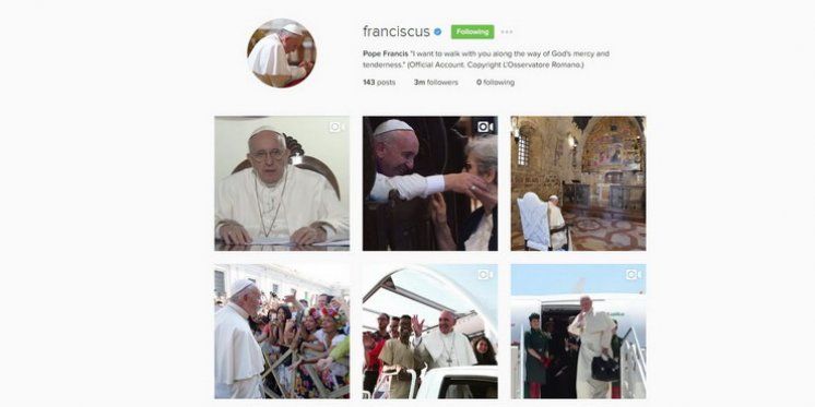 Papa na Instagramu dosegao 3 milijuna pratitelja